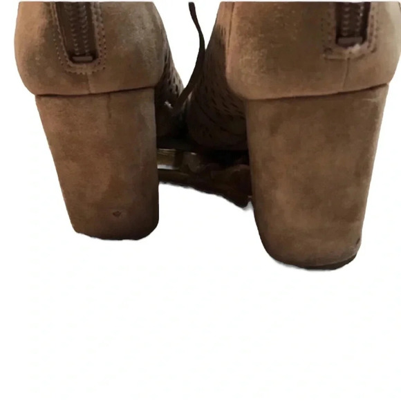 Arturo Chiang Mink At-Parlee Open Toe Lace Up Booties Size 8.5 - Picture 6 of 8